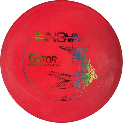 Vist Large View of Product Image Which is Used Innova DX GATOR Disc Golf Mid Range Red 175g