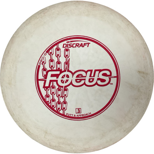 Vist Large View of Product Image Which is Used Discraft PRO D FOCUS Disc Golf Putter White 166g