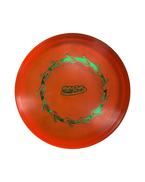 Vist Large View of Product Image Which is Used Innova CHAMPION GATOR RING OF GATORS Disc Golf Driver Orange 175g