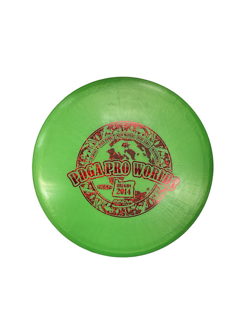 Vist Large View of Product Image Which is Used Innova G STAR ROC WORLDS 2014 Disc Golf Mid Range Green 180g