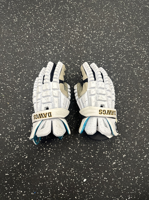 Vist Large View of Product Image Which is Used Maverik SHIFT UMBC Lacrosse Gloves Mens White LG