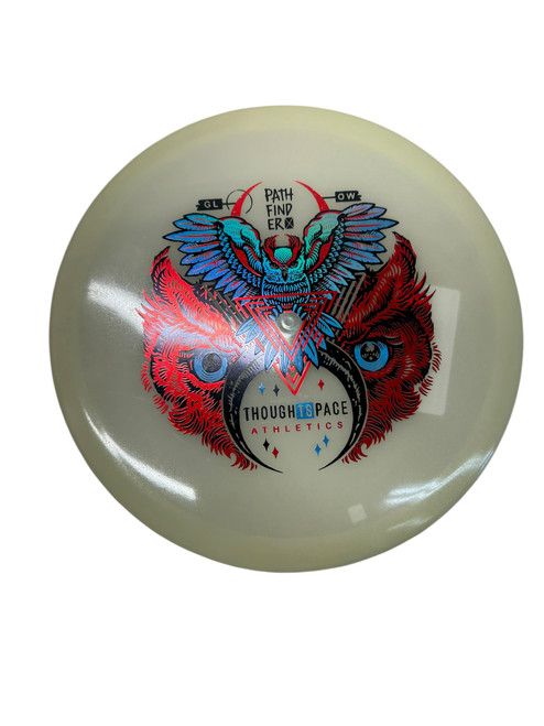 Vist Large View of Product Image Which is Used Thought Space Athletics GLOW PATHFINDER Disc Golf Mid Range White 177g