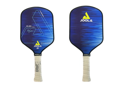 Vist Large View of Product Image Which is Used JOOLA BEN JOHNS HYPERION Pickleball Racquet Navy Blue And Carolina Blue