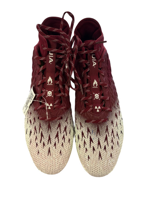 Vist Large View of Product Image Which is Used Under Armour Adult FB Cleats Maroon Senior 13