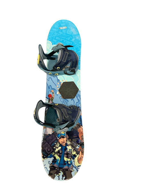 Used Burton CHOPPER Boys Board/Binding Carolina Blue 90 cm Used Burton CHOPPER Boys Board/Binding Carolina Blue 90 cm