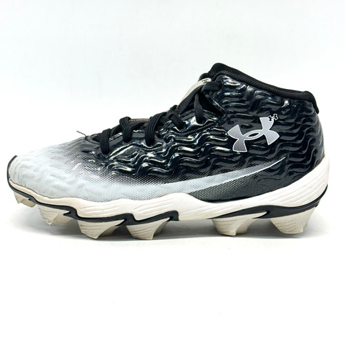 Vist Large View of Product Image Which is Used Under Armour SPOTLIGHT HAMMER JR Jr FB Cleats Black Junior 01