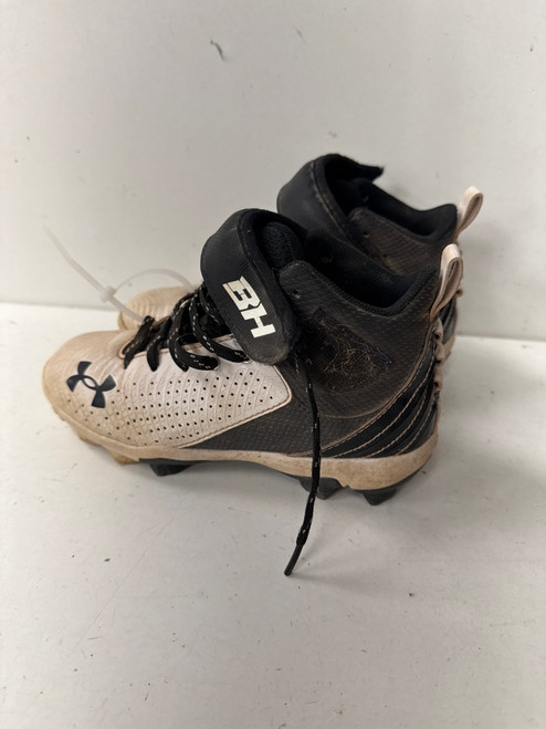 Vist Large View of Product Image Which is Used Under Armour BH34 HIGH BB/SB Cleats Black Junior 01.5