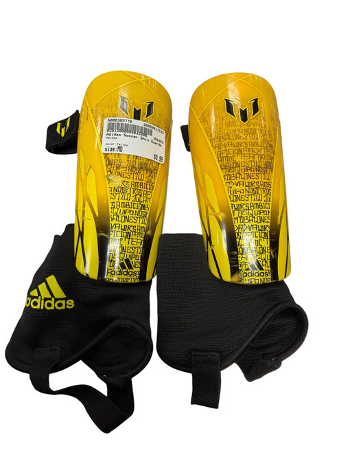 Vist Large View of Product Image Which is Used Adidas Soccer Shin Guards Junior Yellow MD