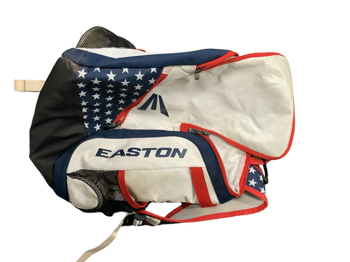 Vist Large View of Product Image Which is Used Easton BACK PACK BB/SB Player Backpack White/Red/Navy