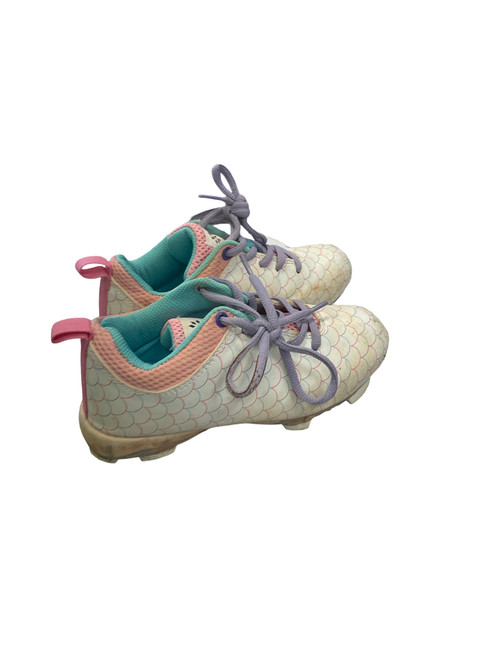 Vist Large View of Product Image Which is RIP-IT, GIRLS, CLEAT, BB/SB, Cleats, White, And, Pink, Junior, 01.5