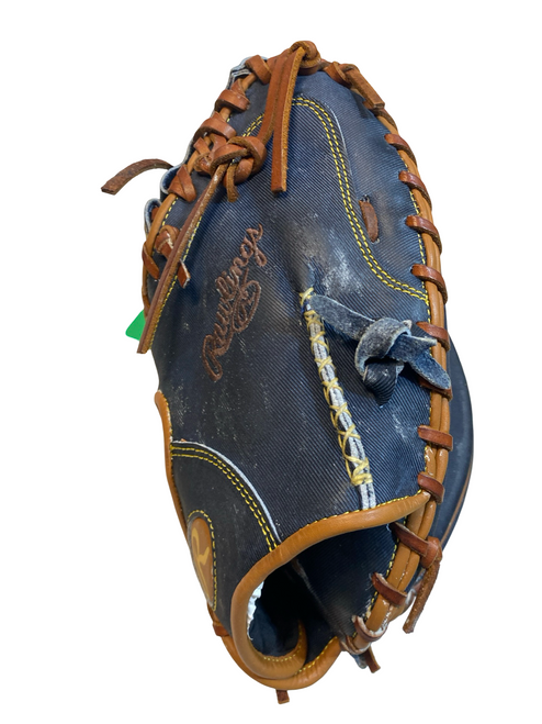 Vist Large View of Product Image Which is Used Rawlings HEART OF THE HIDE PROCM43D BB/SB Catchers RH Throw Navy Blue 34"