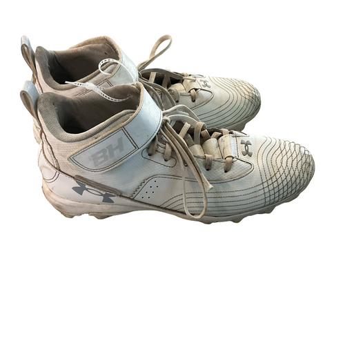 Vist Large View of Product Image Which is Used Under Armour BB CLEAT BB/SB Cleats White Senior 11