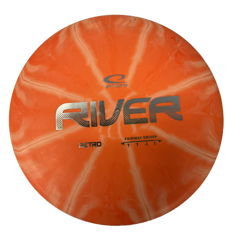 Vist Large View of Product Image Which is Used Latitude 64 RETRO RIVER DRIVER Disc Golf Driver Orange