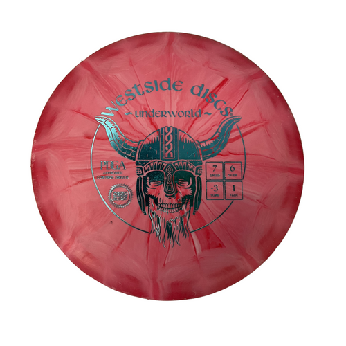 Vist Large View of Product Image Which is Used Westside ORIGIO BURST UNDERWORLD Disc Golf Driver Red 173g