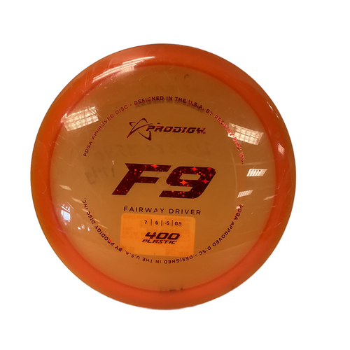 Vist Large View of Product Image Which is Used Prodigy Disc 400 F9 DRIVER Disc Golf Driver Orange 174g