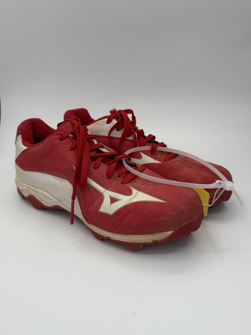 Vist Large View of Product Image Which is Used Mizuno BB/SB Cleats Red Senior 6