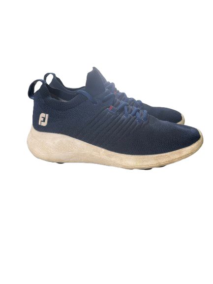Vist Large View of Product Image Which is Used Foot Joy Jr Golf Shoes Navy Blue Junior 06