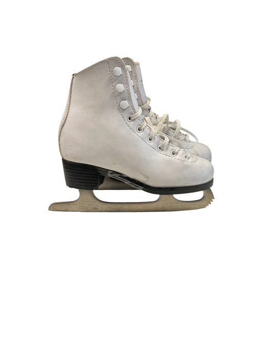 Vist Large View of Product Image Which is Used American Athletic FIGUER SKATE SZ 1 Girls Figure Skate White Junior 01