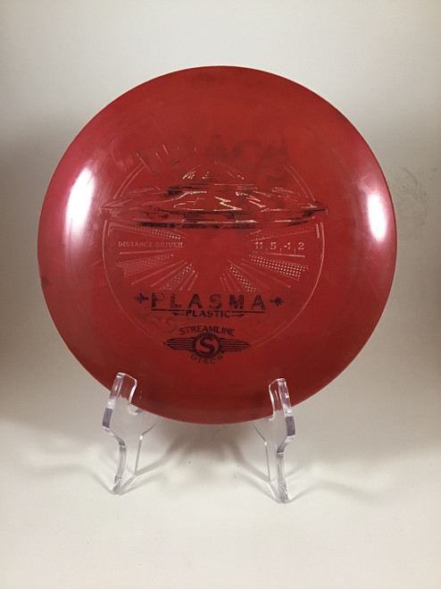 Vist Large View of Product Image Which is Used Streamline PLASMA TRACE Disc Golf Driver Red 175g