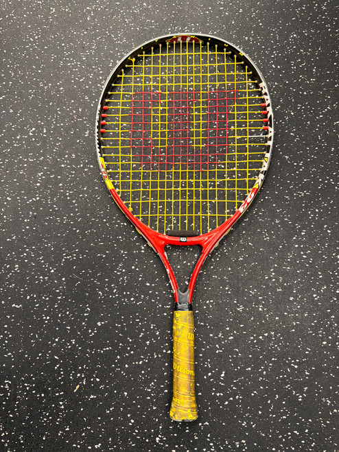 Vist Large View of Product Image Which is Used Wilson RAK ATTACK Junior Tennis Racquet Red 23"