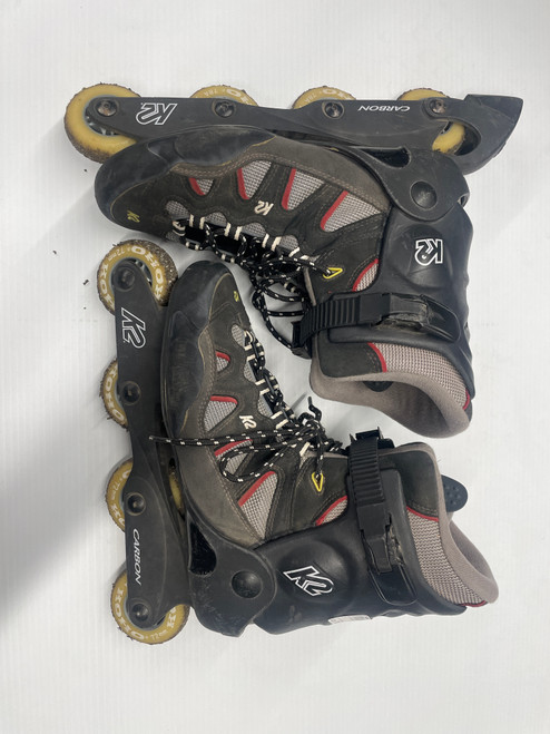 Vist Large View of Product Image Which is Used K2 ASCENT Senior Roller Quad Skates Black Senior 10