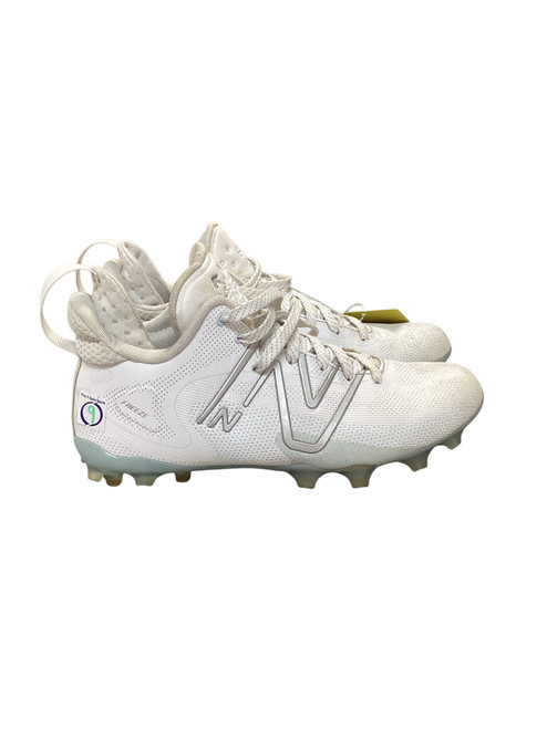 Vist Large View of Product Image Which is Used New Balance LAX Cleats Mens White Senior 9