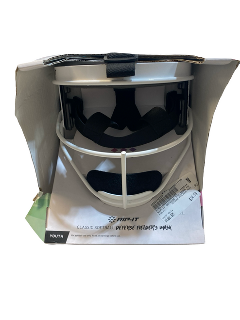 Vist Large View of Product Image Which is Used RIP-IT DEFENSE FIELDERS MASK BB/SB Fielders Mask White SM
