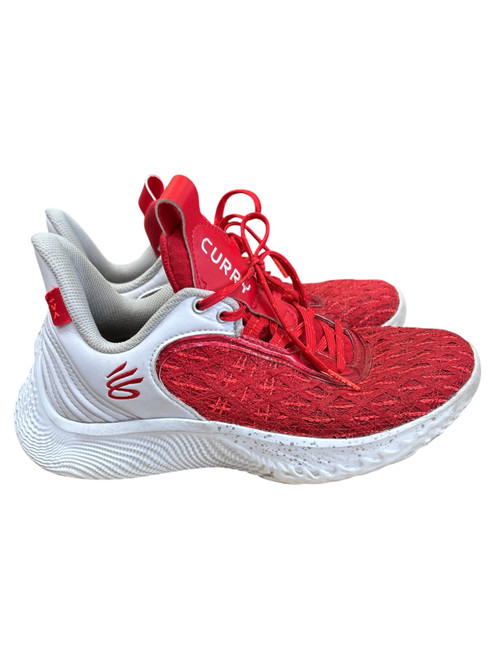 Vist Large View of Product Image Which is Used Under Armour 4212189420 Basketball Shoes M Red And White Senior 6
