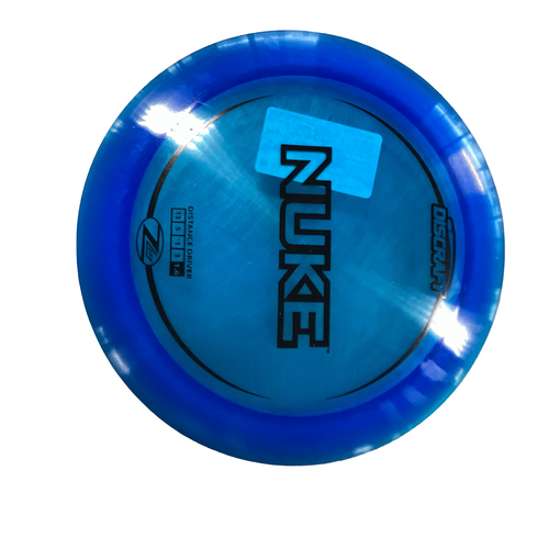 Vist Large View of Product Image Which is Used Discraft NUKE Disc Golf Driver Royal Blue