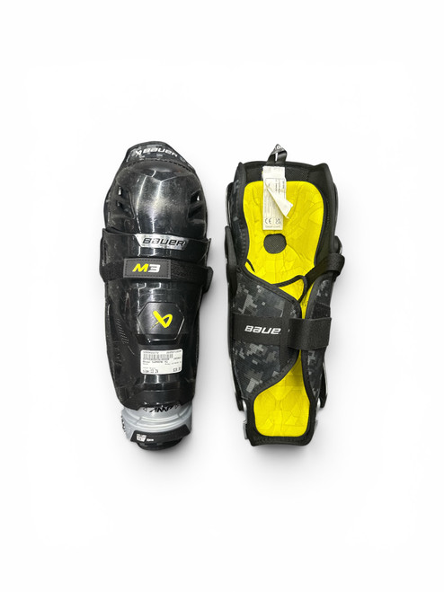 Vist Large View of Product Image Which is Used Bauer SUPREME M3 Intermediate Shin Guards Black 13"