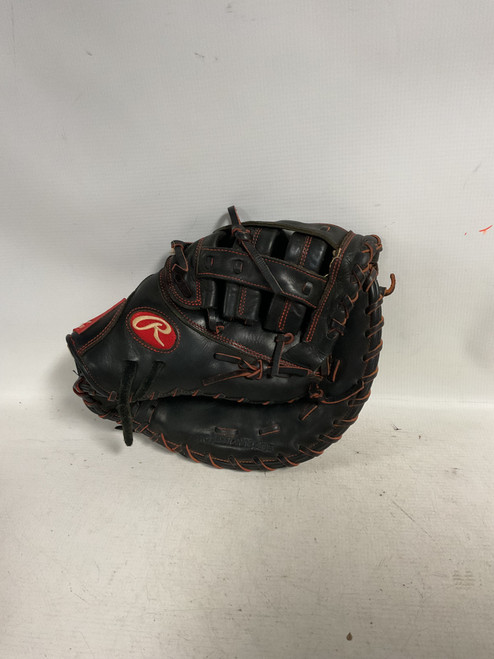 Vist Large View of Product Image Which is Used Rawlings R9 SERIES BB/SB First Base RH Throw Black 12"