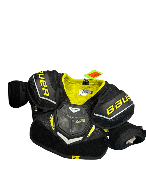 Vist Large View of Product Image Which is Used Bauer ULTRA SONIC ELBOW PADS YTH SM Youth Elbow Pads SM
