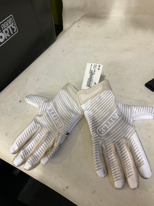 Vist Large View of Product Image Which is Used Battle Sports FOOTBALL GLOVES FB Gloves White MD