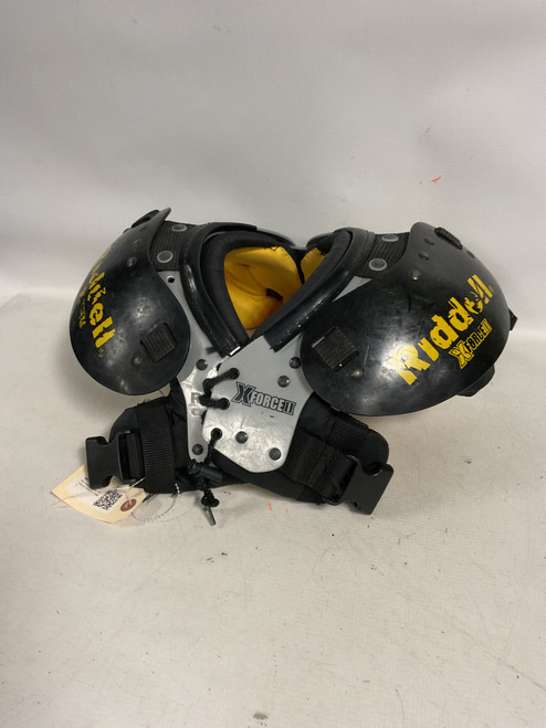 Vist Large View of Product Image Which is Used Riddell X FORCE II FB Shoulder Pads Black XS