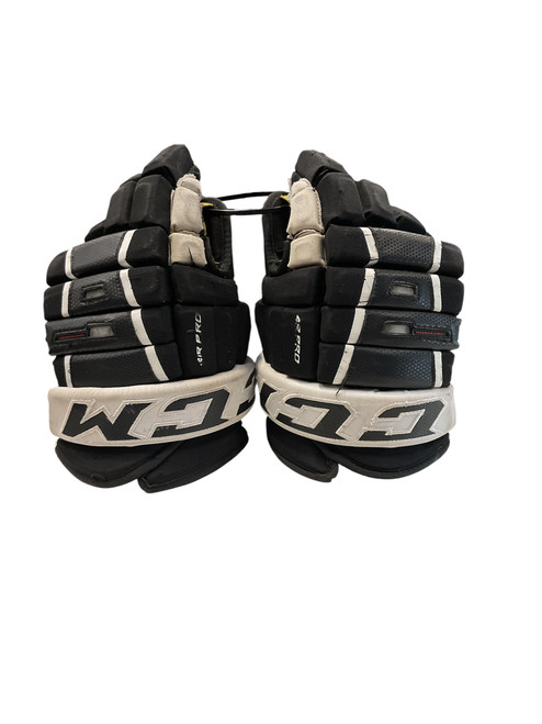 Vist Large View of Product Image Which is Used CCM 4R PRO 14 HG Senior Gloves Black And White 14"