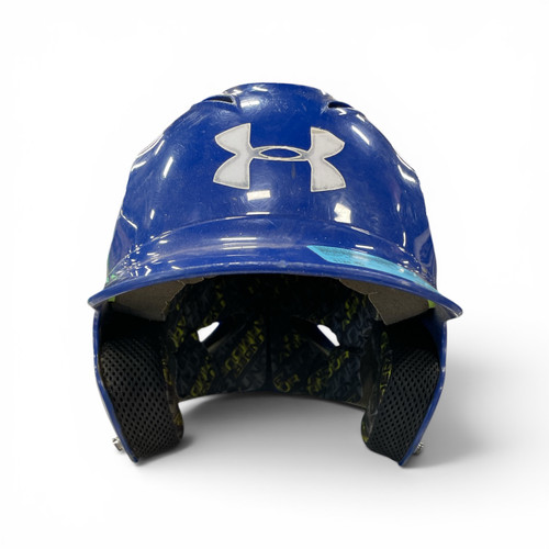 Vist Large View of Product Image Which is Used Under Armour BLUE HELMET Batting Helmet No Mask Royal Blue MD