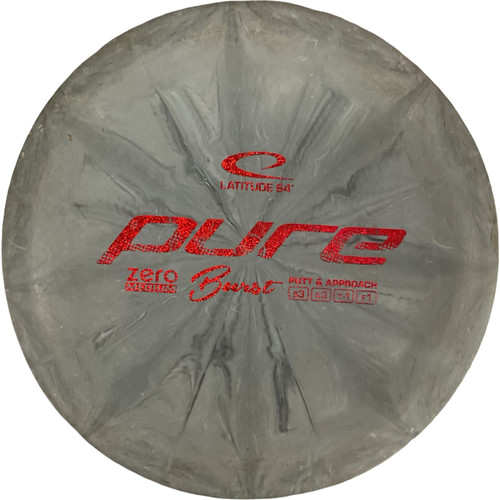 Vist Large View of Product Image Which is Used Latitude 64 ZERO MEDIUM BURST PURE Disc Golf Putter Grey 176g