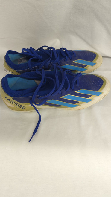 Vist Large View of Product Image Which is Used Adidas MESSI Soccer Cleats Clear And Royal Blue Senior 9