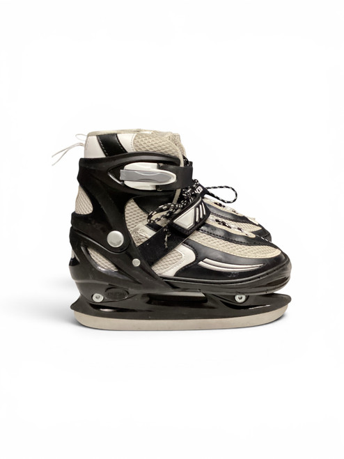 Vist Large View of Product Image Which is Used Lake Placid ADJUSTABLE 1-4 Boys Softboot Skate Black Junior 01