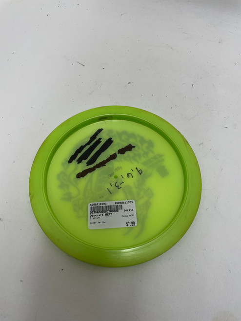 Vist Large View of Product Image Which is Used Discraft HEAT Disc Golf Driver Yellow