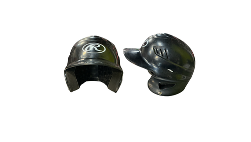 Vist Large View of Product Image Which is Used Rawlings RCFH-B Batting Helmet No Mask Black SM