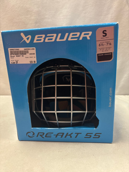 Vist Large View of Product Image Which is Used Bauer REAKT 55 Helmet Cage Combo Black SM