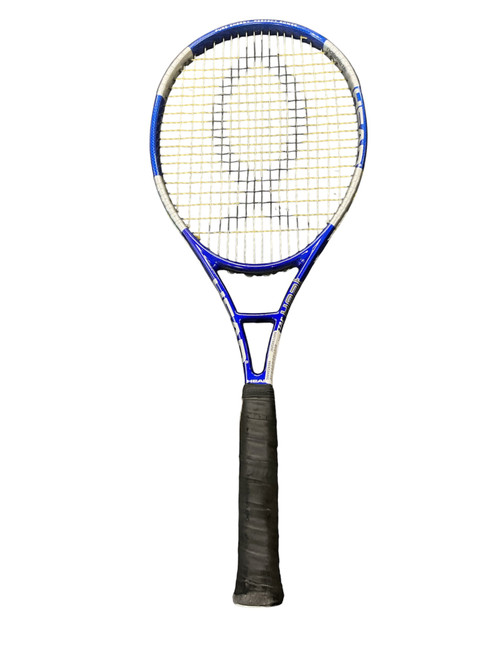 Vist Large View of Product Image Which is Used Head LIQUID METAL HEAT MID PLUS Adult Tennis Racquet Navy Blue 4 1/2"
