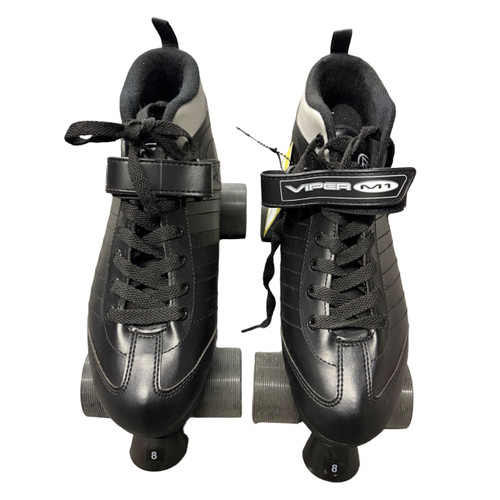 Vist Large View of Product Image Which is Used Riedell M1 Viper Senior Roller Quad Skates Black Senior 8