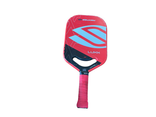 Vist Large View of Product Image Which is Used Selkirk LUXX Pickleball Racquet Red
