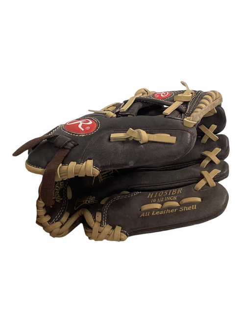 Vist Large View of Product Image Which is Used Rawlings H1051BR BB/SB Glove RH Throw Brown 10 1/2"