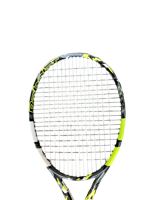 Vist Large View of Product Image Which is Used Babolat PURE AERO Adult Tennis Racquet Black 4 1/4"