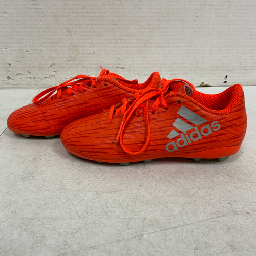 Vist Large View of Product Image Which is Used Adidas Soccer Cleats Orange Youth 12.0