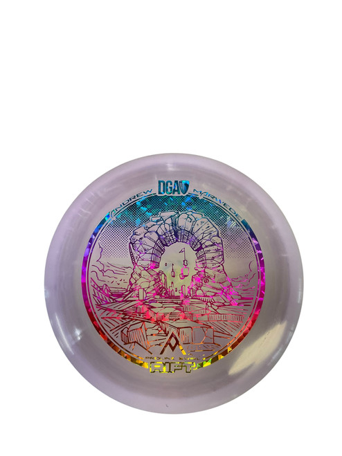Vist Large View of Product Image Which is Used DGA PROLINE RIFT Disc Golf Mid Range Purple 176g