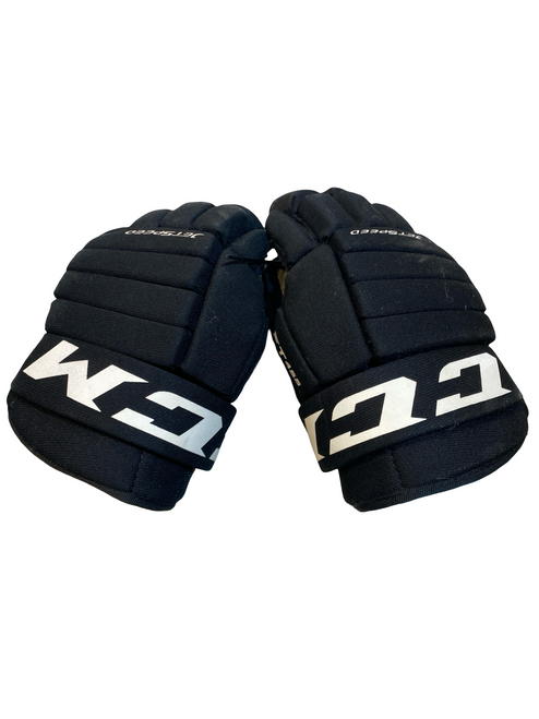 Vist Large View of Product Image Which is Used CCM FT455 Junior Gloves Black 12"